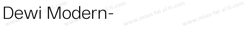 Dewi Modern字体转换